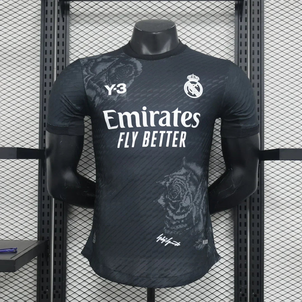 Maillot Real Madrid foot Y3 noir 2024 2025 - vue 1
