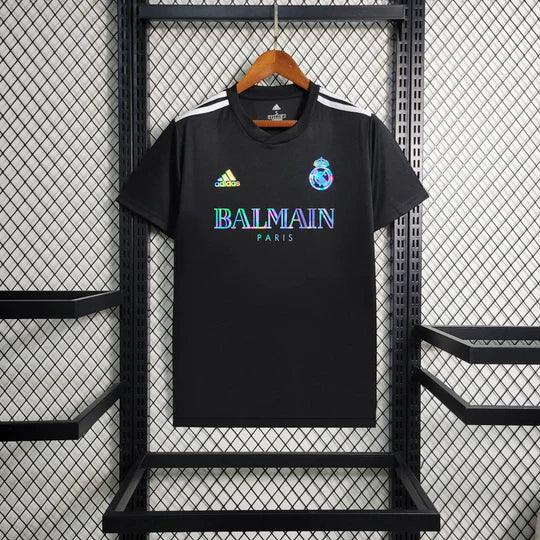 Maillot Real Madrid foot Balmain Noir 2023 2024 - vue 1