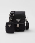 PR-DA2 Sac porté épaule en Re-Nylon et cuir Saffiano v4 - vue 1