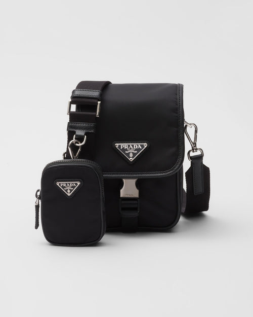 PR-DA2 Sac porté épaule en Re-Nylon et cuir Saffiano v4 - vue 1