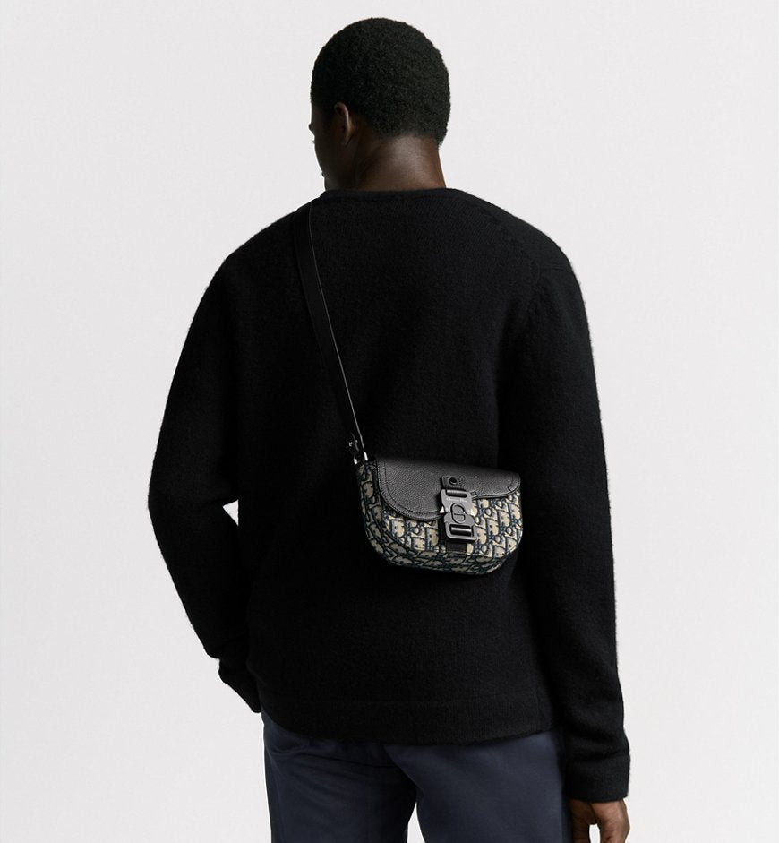 DR2 Mini sac Messenger à rabat Saddle Noir et Beige - vue 2