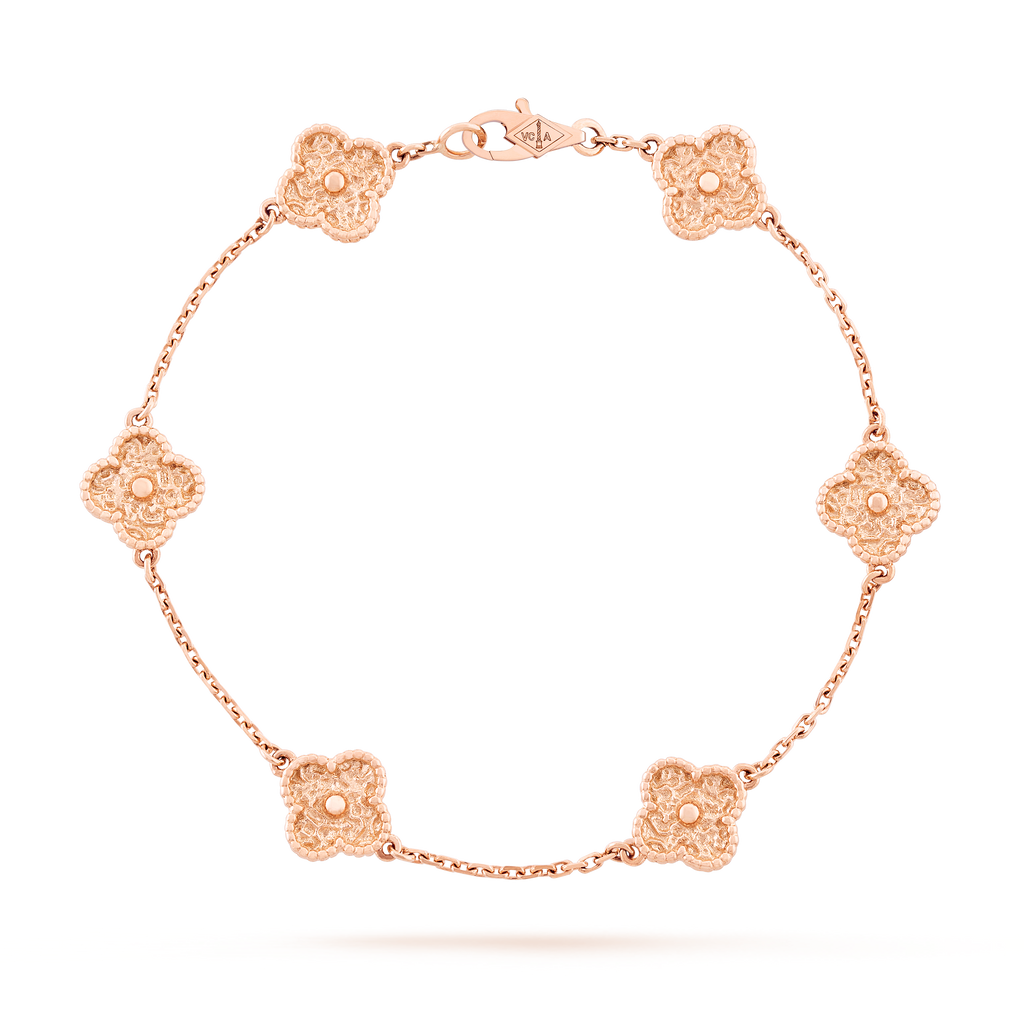 Van Cleef Sweet Alhambra 6 motifs Or rose