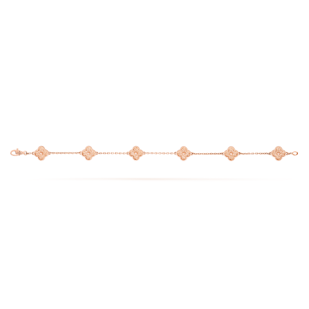Van Cleef Sweet Alhambra 6 motifs Or rose