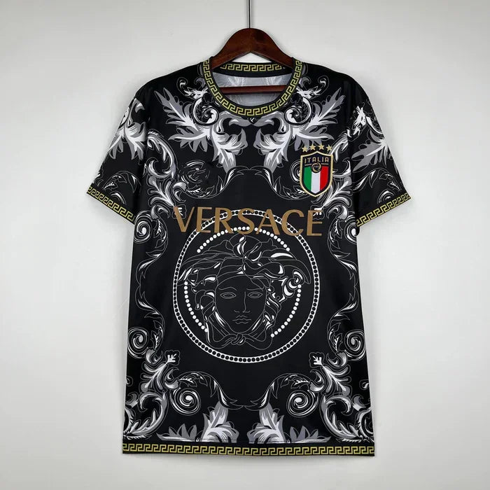 Maillot Italie saison 2023-2024 collab Versace noir - vue 1