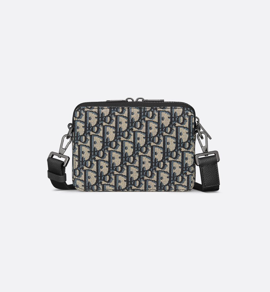 DR2 Pochette zippée à bandoulière Noir et Beige - vue 2