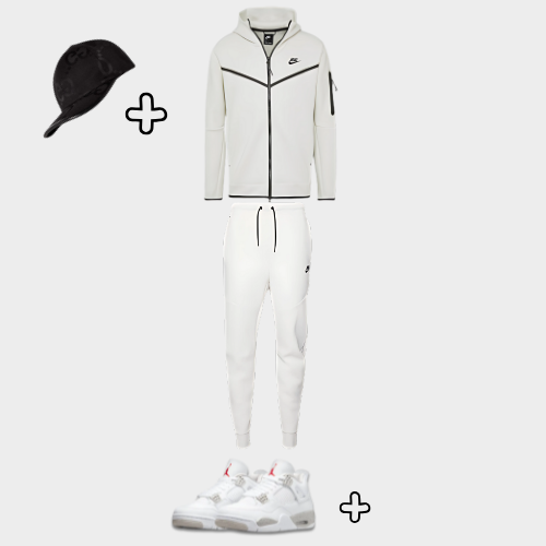 Outfit Tech Fleece Blanc + Casquette Offerte - vue 2