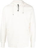 Sweat à capuche zippé Blanc C-P COMPNY