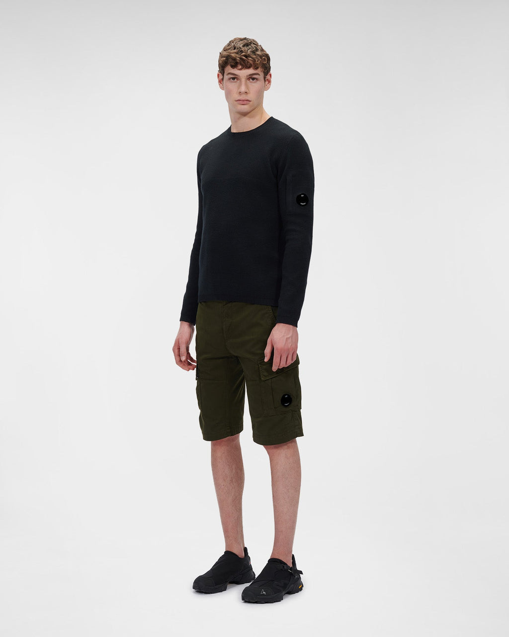 Pull col rond noir C-P COMPNY