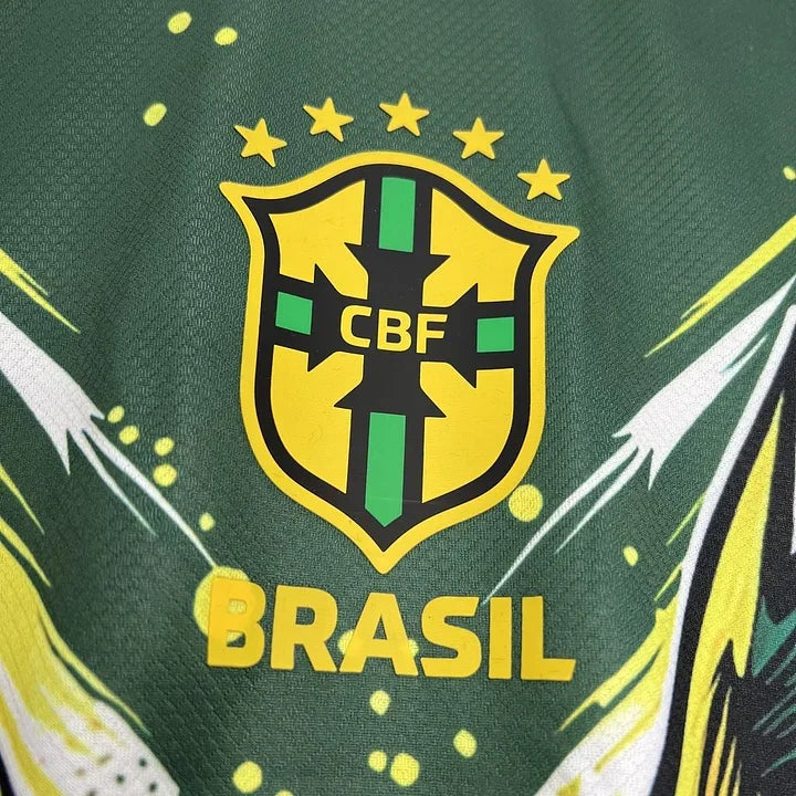 Maillot Brésil Concept Vert Jaune Aigle 2024-25 - vue 5