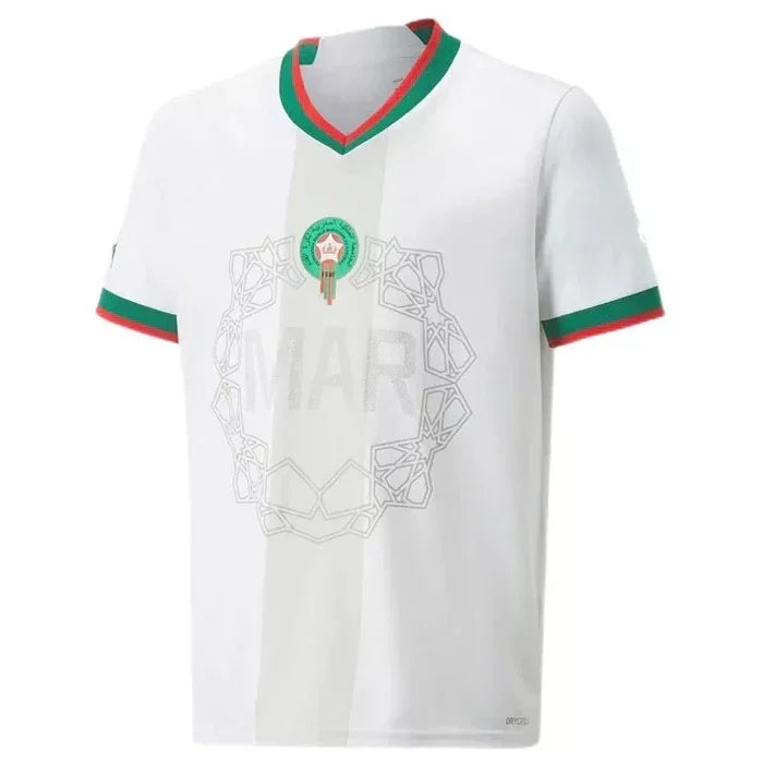 Maillot Maroc saison 2022 extérieur Coupe du Monde blanc - vue 1