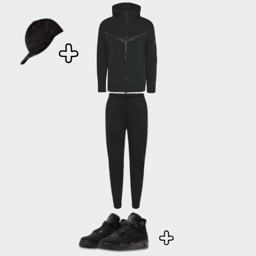 Outfit Tech Fleece Black + Casquette Offerte - vue 2