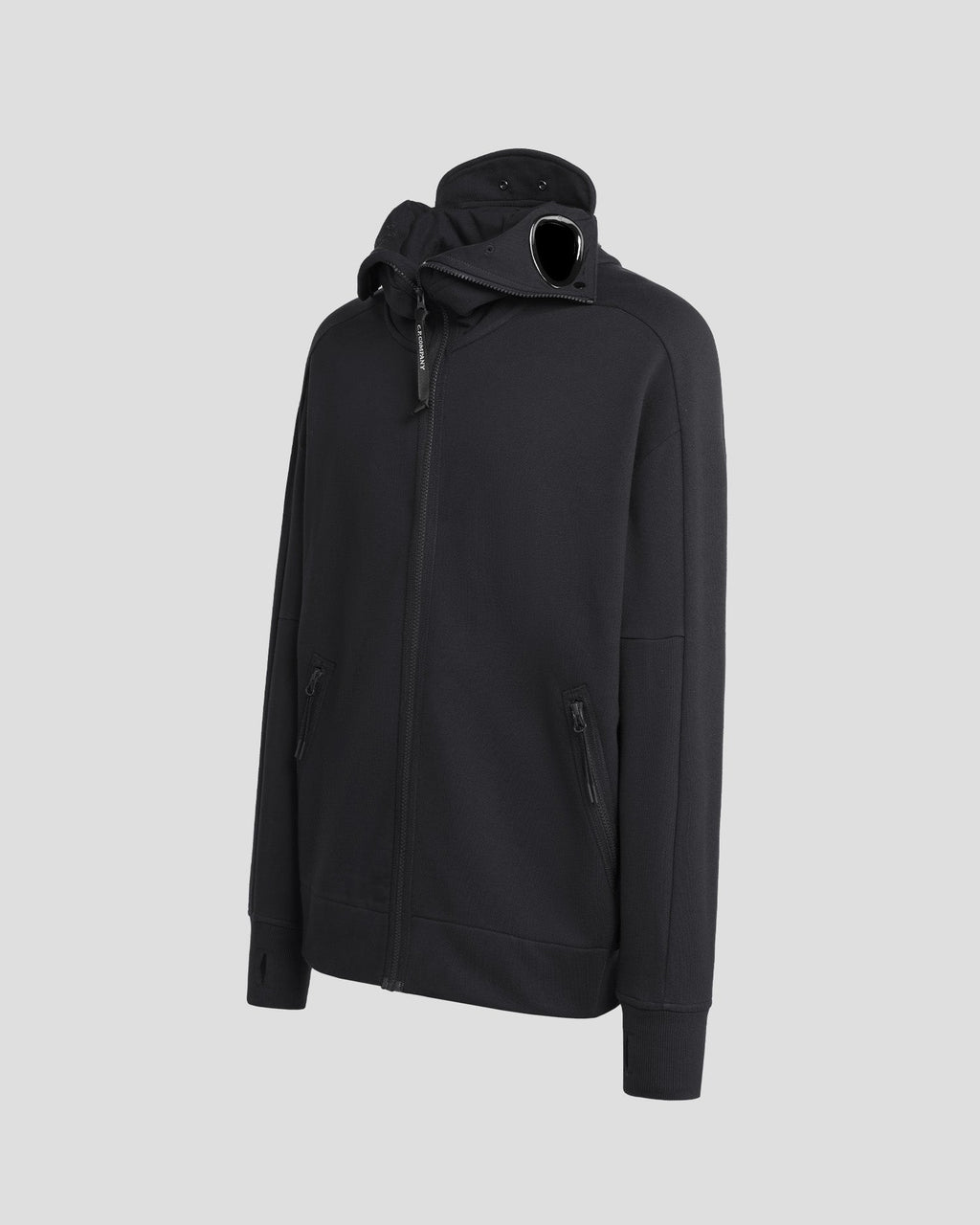 Sweat à capuche zippé Noir C-P COMPNY