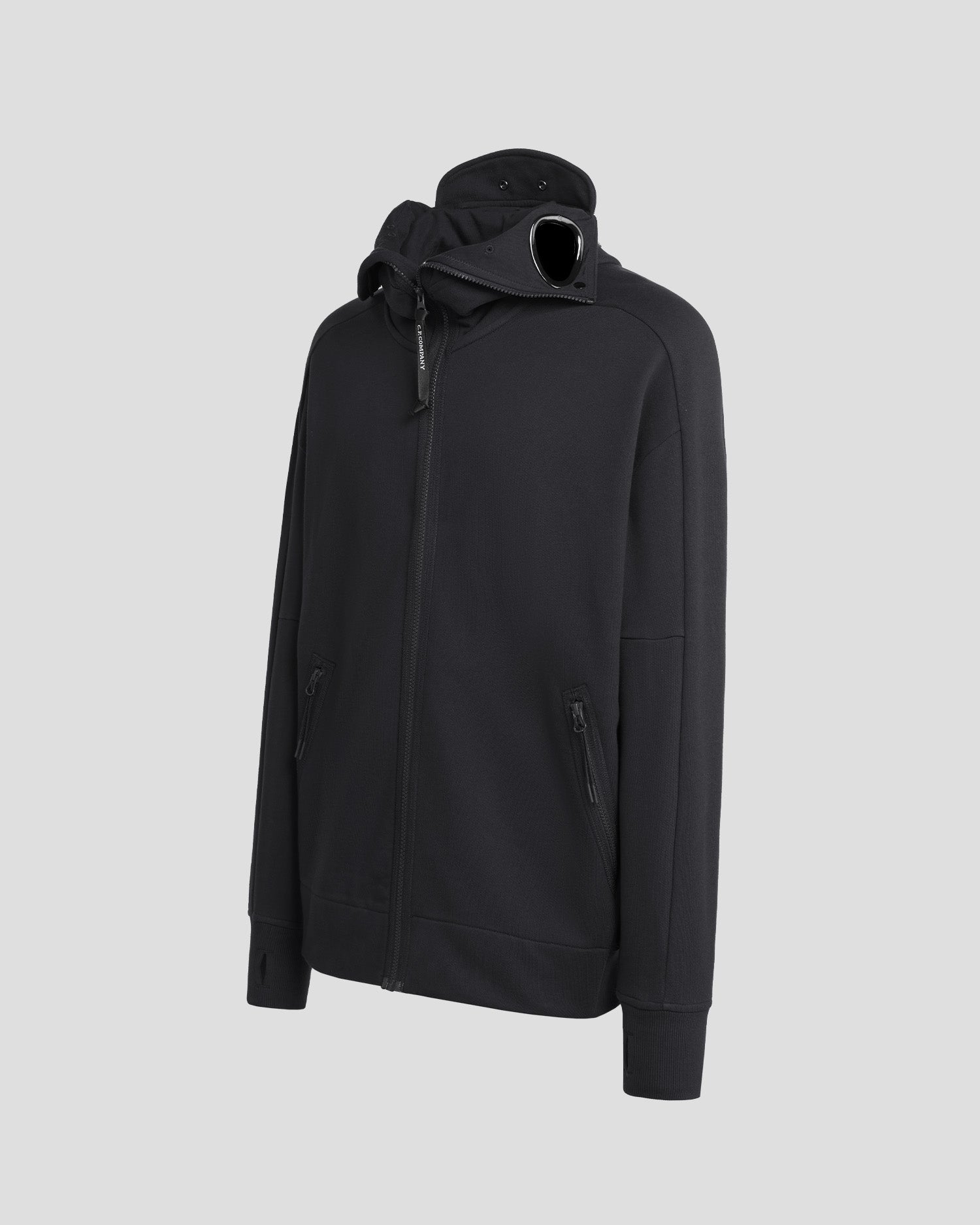 Sweat à capuche zippé Noir C-P COMPNY