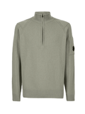 Pull en laine zippé Kaki C-P COMPNY