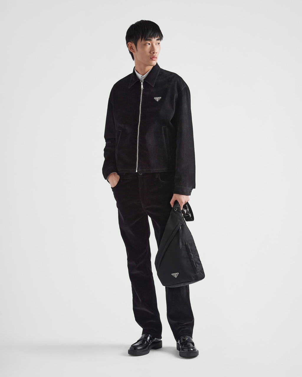 PR-DA2 Sac à dos en Re-Nylon et cuir v1 - vue 2