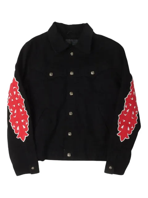CH-HTS Veste Jean Appliqués Fleurs - vue 1