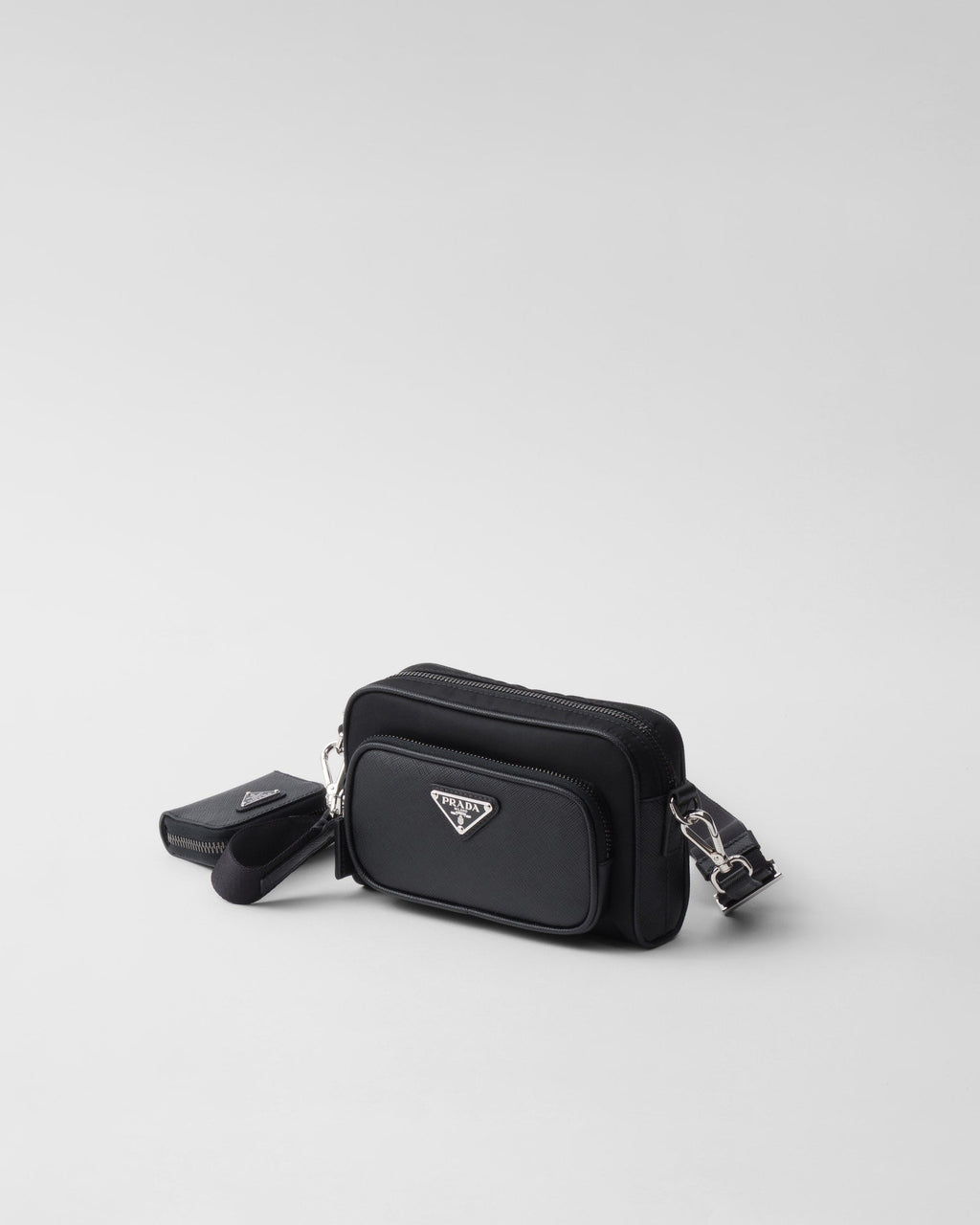 PR-DA2 Sac porté épaule en Re-Nylon et cuir Saffiano v1 - vue 2