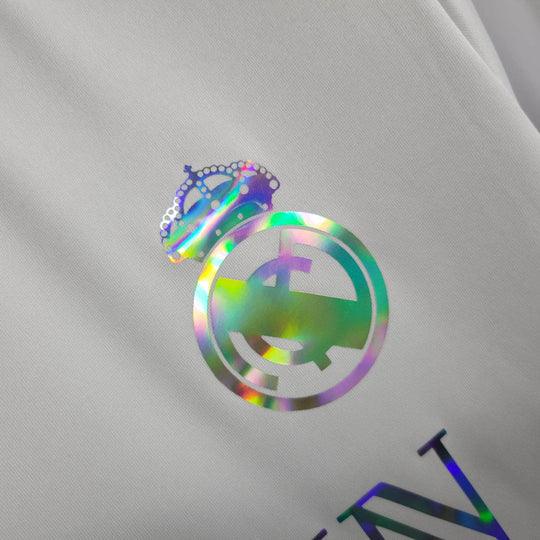 Maillot Real Madrid foot Balmain blanc 2023 2024 - vue 4