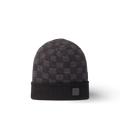 LTV Bonnet et Écharpe Néo Petit Damier Noir