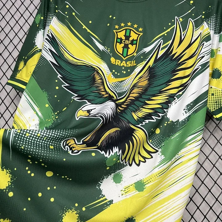 Maillot Brésil Concept Vert Jaune Aigle 2024-25 - vue 2