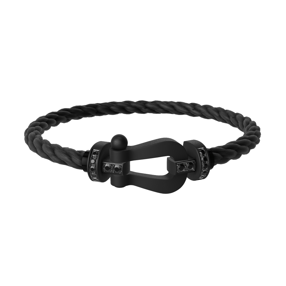 Fred - Bracelet Force 10 Titane Noir / Diamants Noir