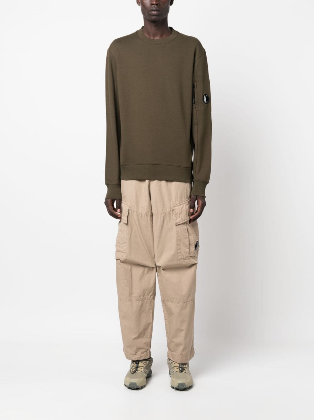 Pull Vert Kaki Classique C-P COMPNY