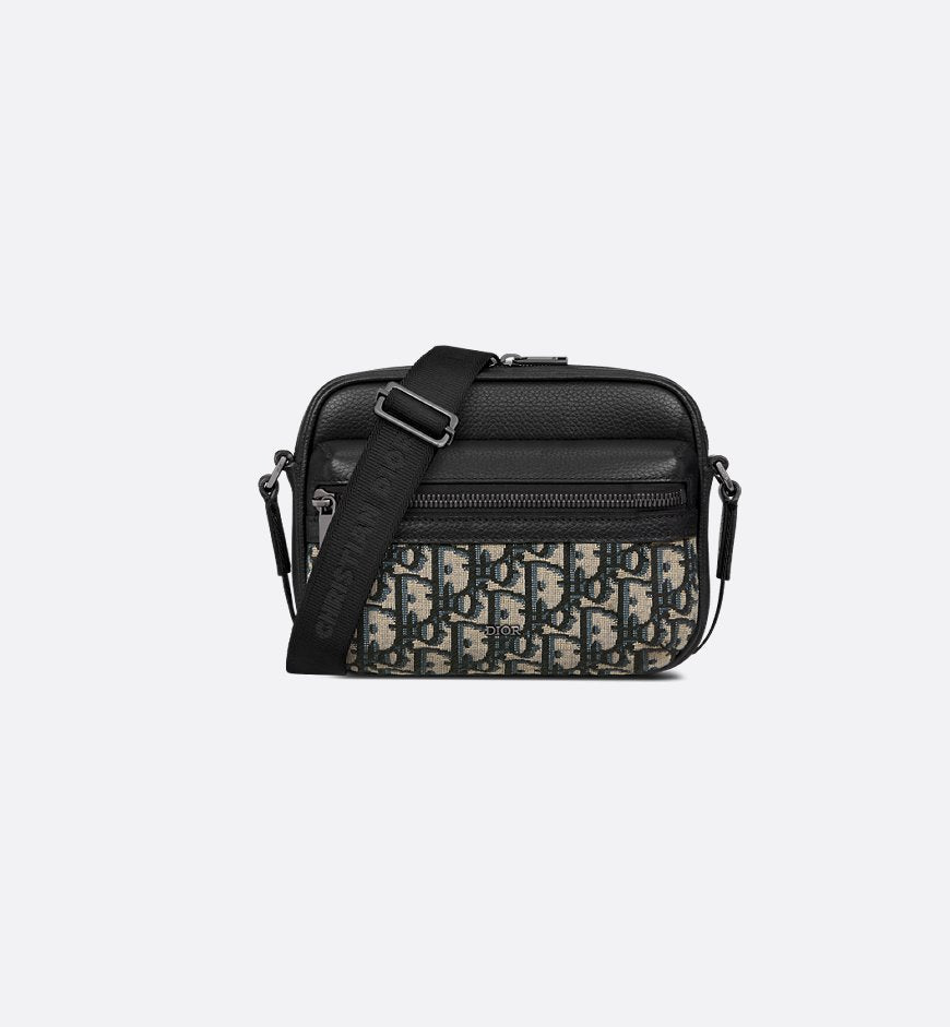 DR2 Mini sac Messenger zippé Rider 2.0 Noir et Beige - vue 1