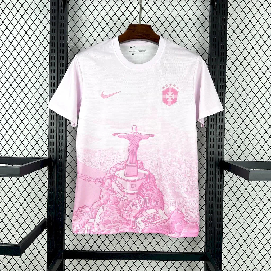 Maillot Brésil Concept Rose & Blanc 2025-26 - vue 1
