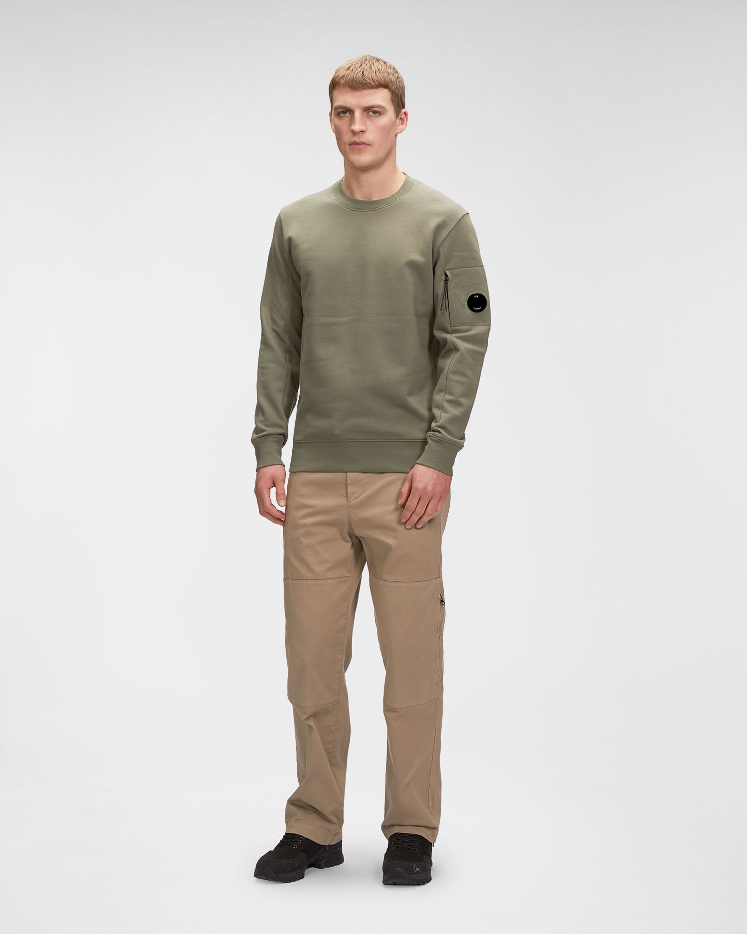 Pull Vert Kaki Classique C-P COMPNY