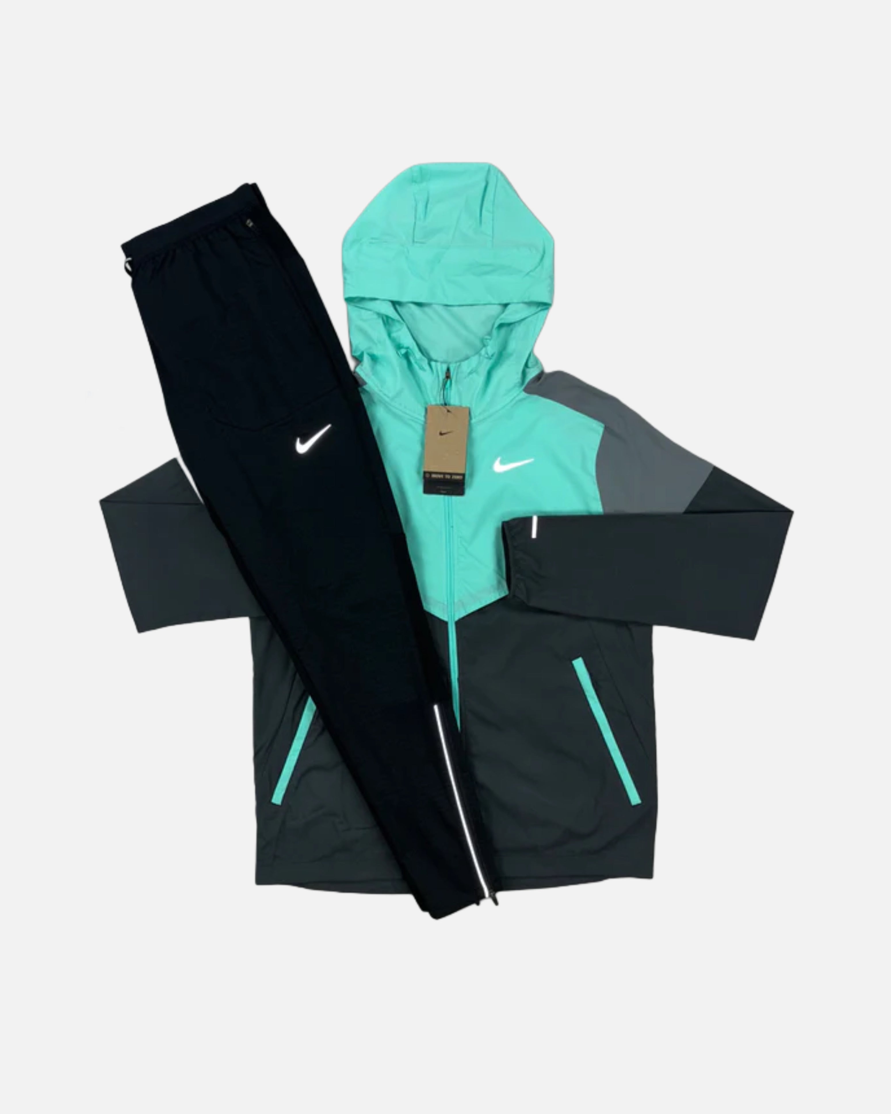 Ensemble NK RUNNING running - bleu/noir - vue 1