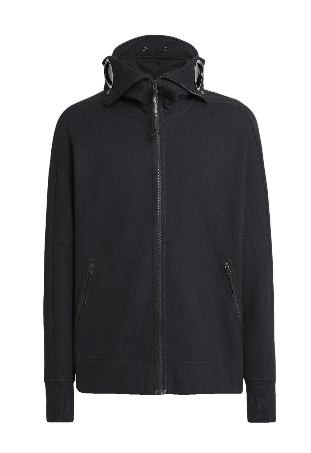 Sweat à capuche zippé Noir C-P COMPNY
