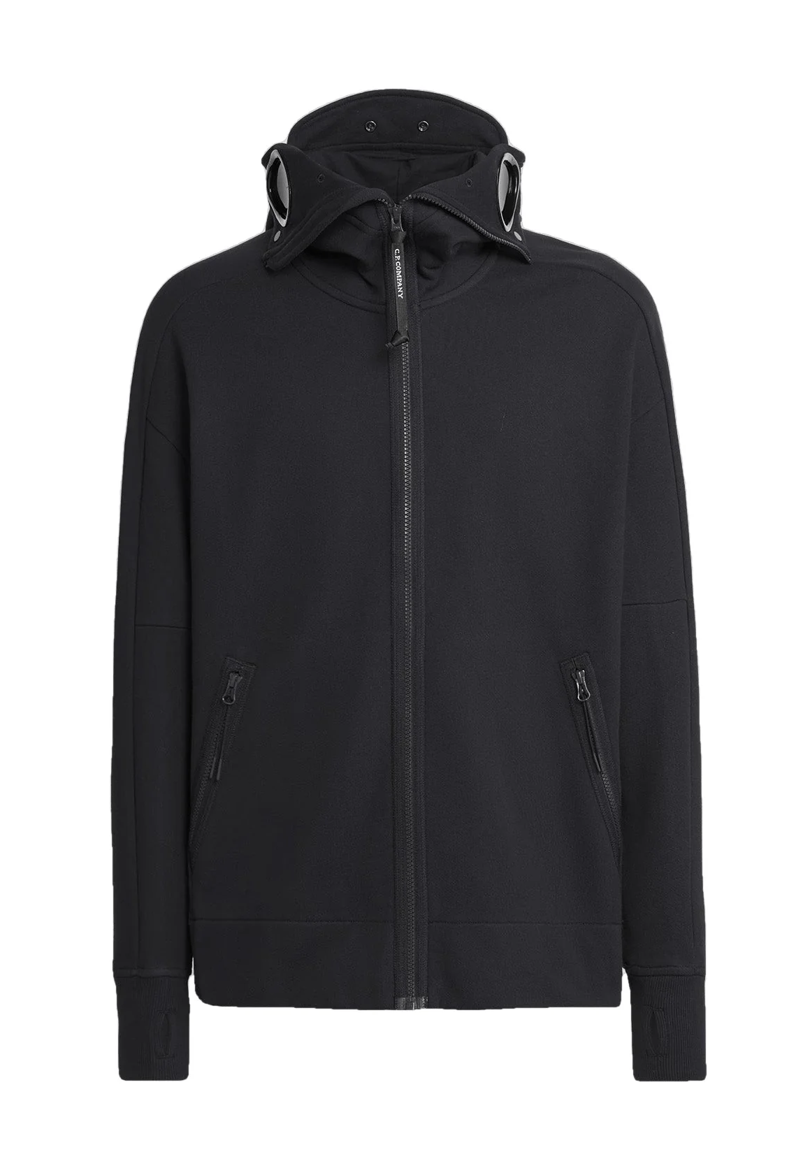 Sweat à capuche zippé Noir C-P COMPNY
