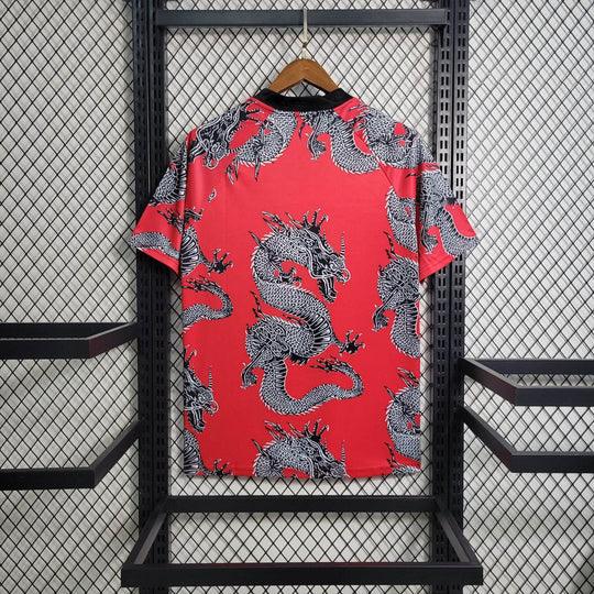 Maillot Foot Manchester United Retro 2019 2020 Japon Dragon - vue 4