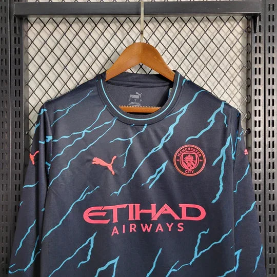 Maillot Manchester City extérieur 2023 2024 manches longues - vue 2