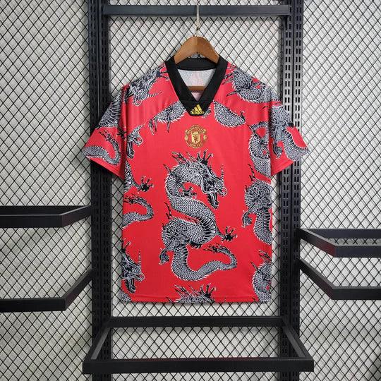 Maillot Foot Manchester United Retro 2019 2020 Japon Dragon - vue 1