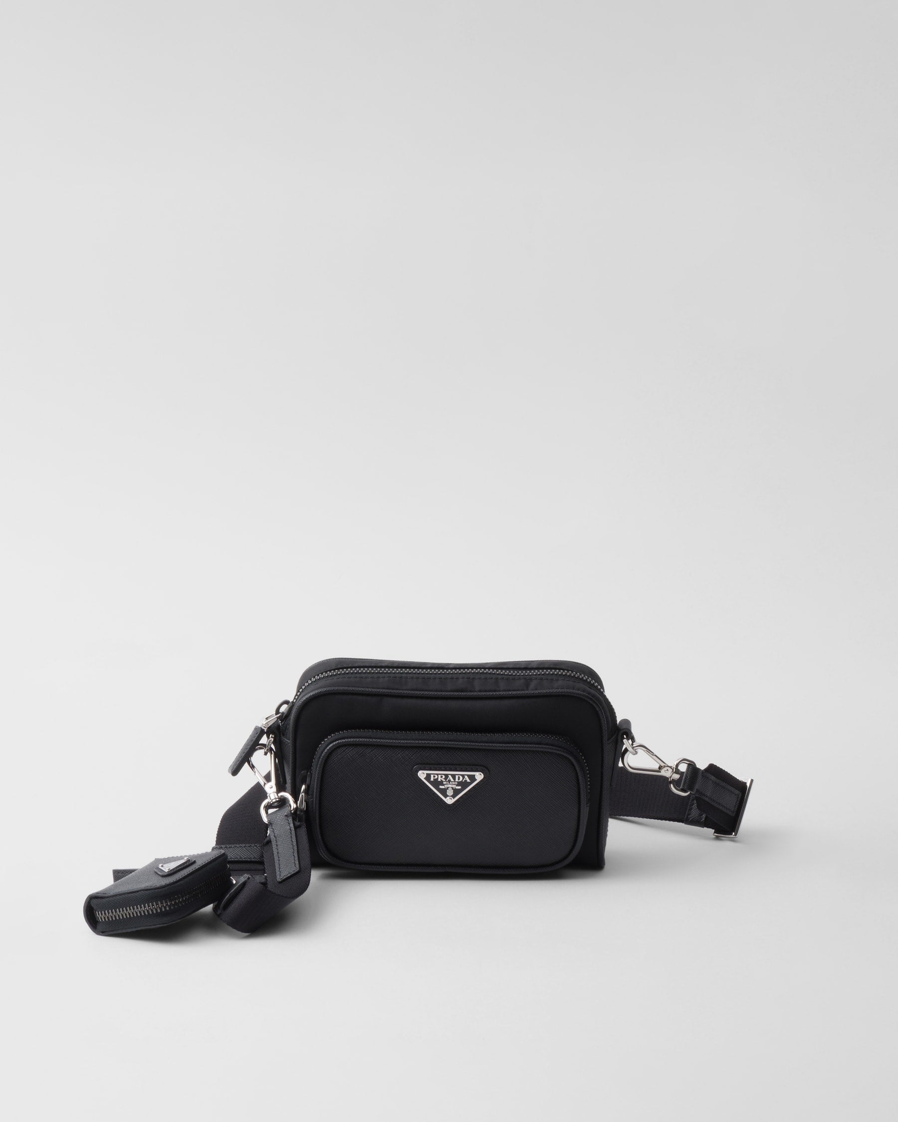 PR-DA2 Sac porté épaule en Re-Nylon et cuir Saffiano v1 - vue 1