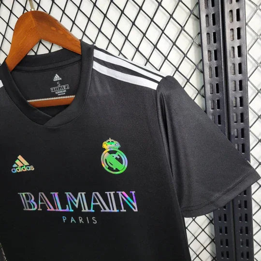 Maillot Real Madrid foot Balmain Noir 2023 2024 - vue 3