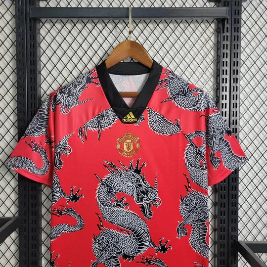 Maillot Foot Manchester United Retro 2019 2020 Japon Dragon - vue 2