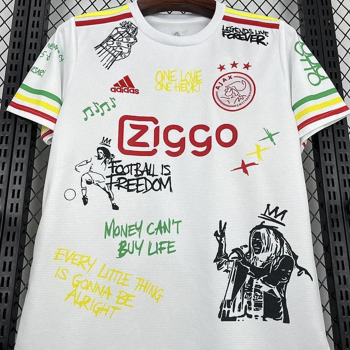Ajax Amsterdam Bob Marley maillot foot 2025 2026 - vue 3