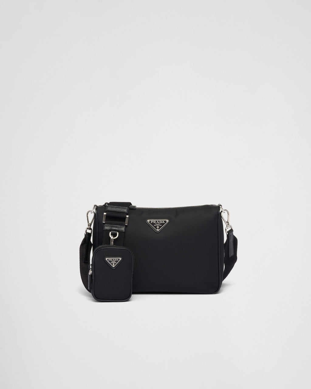 PR-DA2 Sac porté épaule en Re-Nylon et cuir Saffiano v12 - vue 1