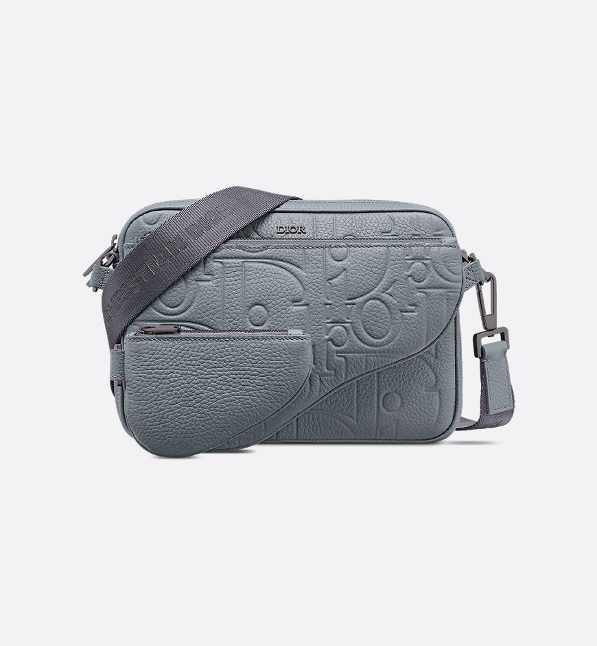 DR2 Triple Pouch Saddle Cuir Gris - vue 1