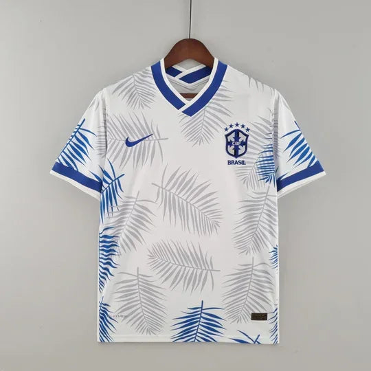 Maillot Brésil saison 2022 édition spéciale blanc et bleu - vue 1