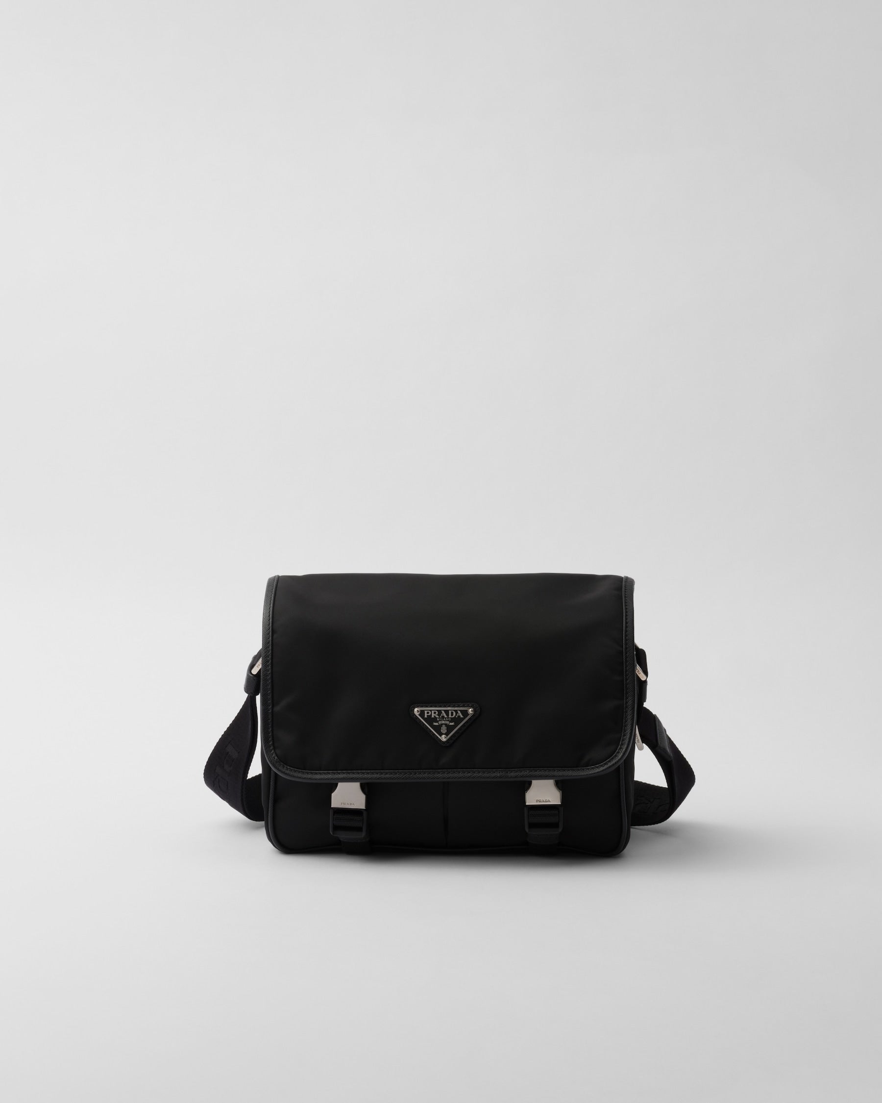 PR-DA2 Sac porté épaule en Re-Nylon et cuir Saffiano v11 - vue 1