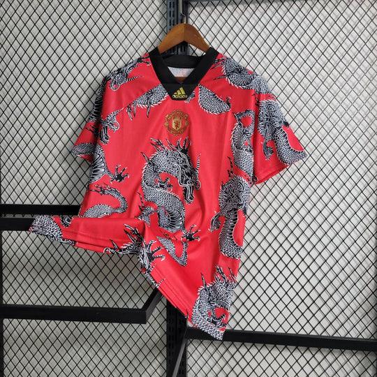 Maillot Foot Manchester United Retro 2019 2020 Japon Dragon - vue 3