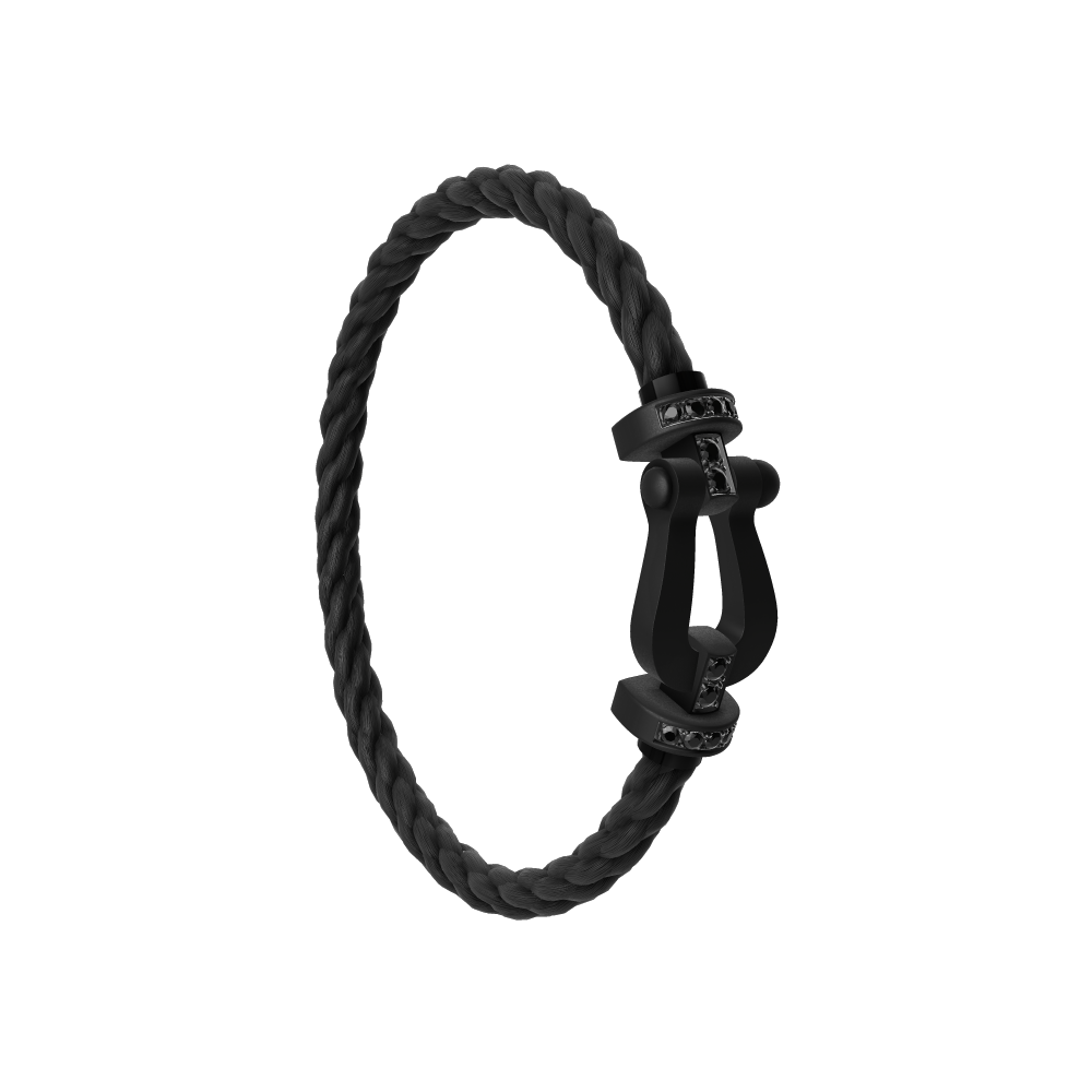 Fred - Bracelet Force 10 Titane Noir / Diamants Noir