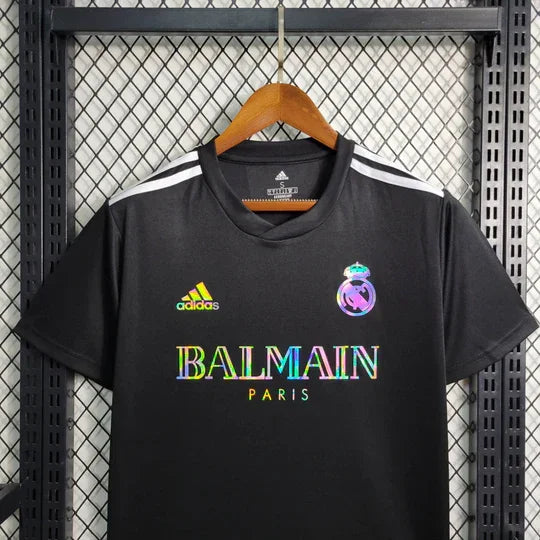 Maillot Real Madrid foot Balmain Noir 2023 2024 - vue 2