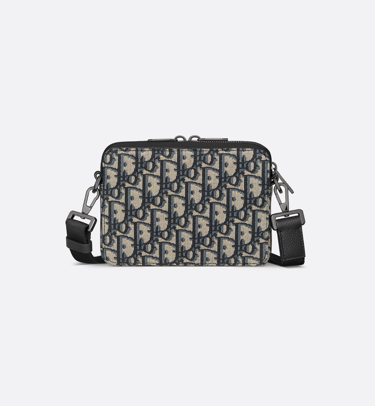 DR2 Pochette zippée à bandoulière Toile jacquard DR2 Oblique noir v1 - vue 2