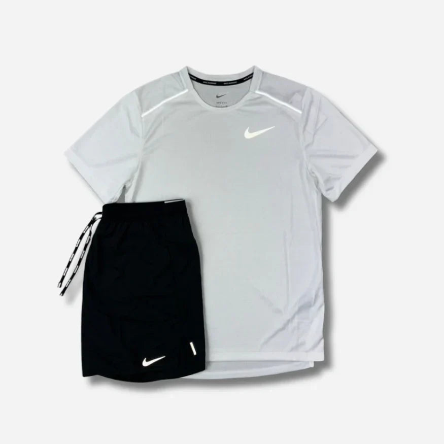 NK RUNNING Ensemble short/t-shirt running Blanc