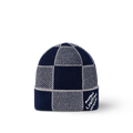 LTV Bonnet et Écharpe Damier Heritage Bleu Marine