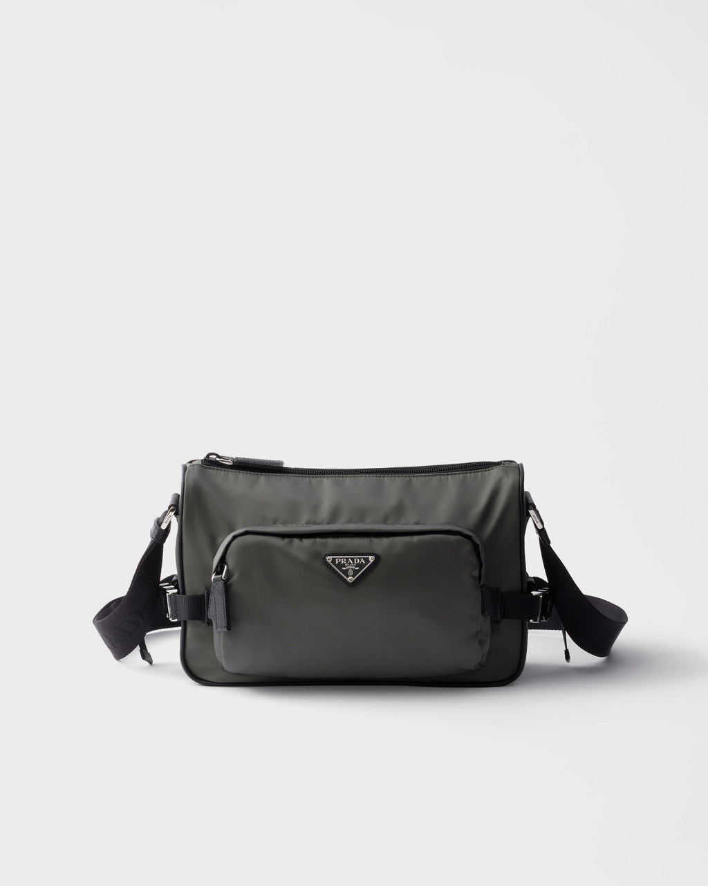 PR-DA2 Sac de taille moyenne porté épaule en Re-Nylon et cuir Saffiano v1 - vue 1